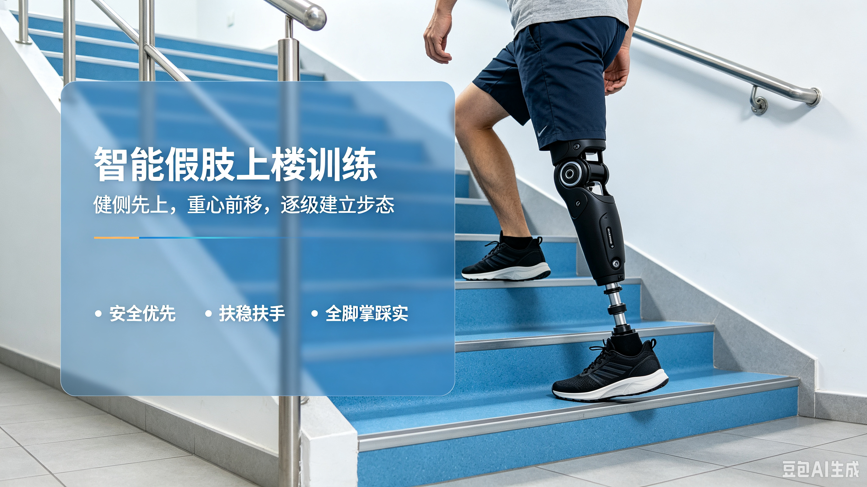 智能 N2 仿生腿：大腿截肢患者楼梯步态康复训练