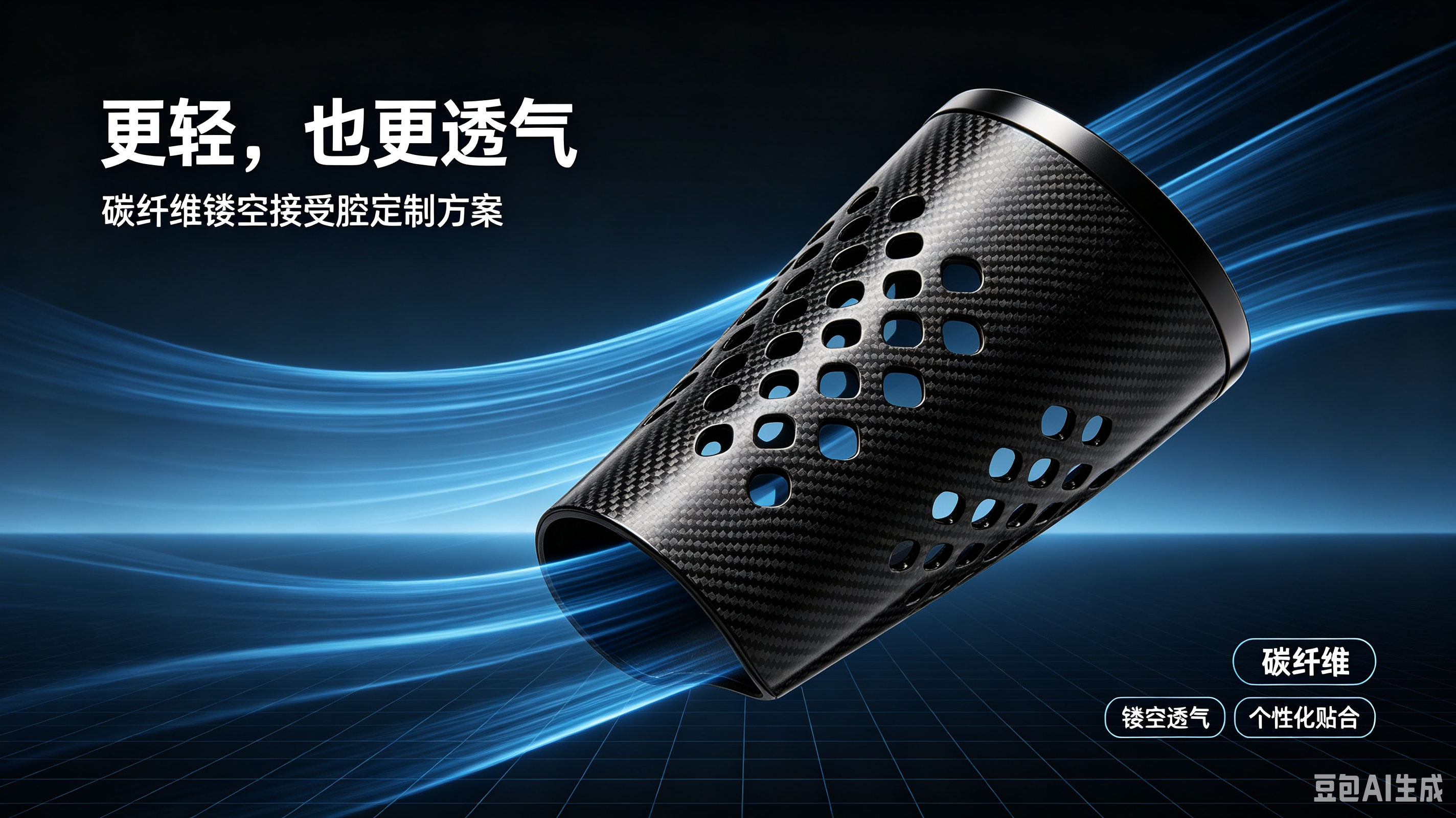 碳纤维镂空接受腔｜轻量化透气，小腿假肢的核心载体